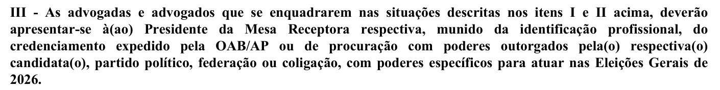 Recorte original do item III: documentos exigidos para a preferência